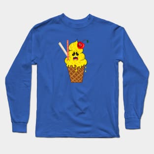 Ice cream monster with cherry Long Sleeve T-Shirt